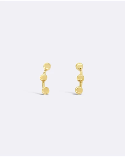 Ichu - Tiny Triple Circle Ear Cuff Gold