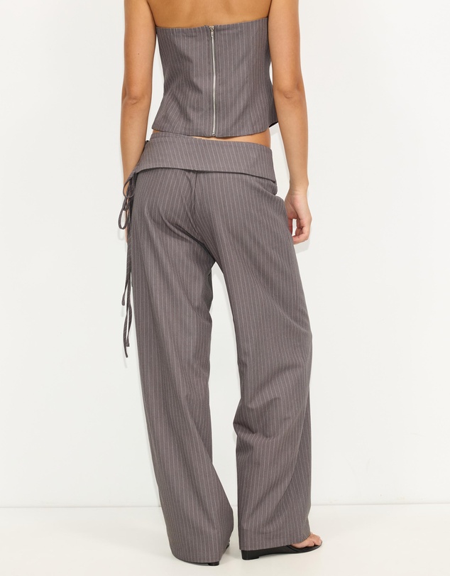 Dazie - Solace Pinstripe Belted Trousers