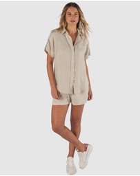 CAMIXA - FEBE Short Sleeve Linen shirt