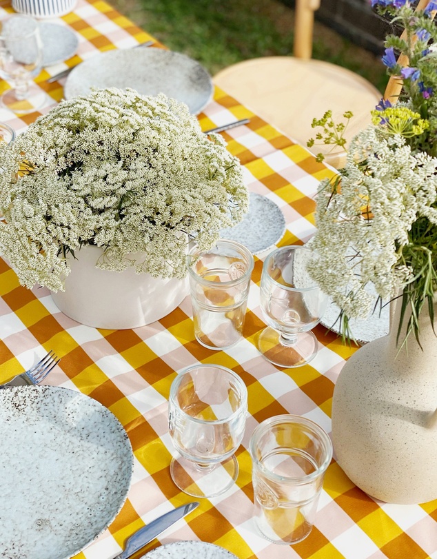 Basil Bangs - Indoor Outdoor Tablecloth