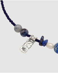 Haze & Glory - ICONIC EXCLUSIVE - Necklace Men Deep Blue Gemstone 925 Sterling Silver