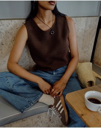 Ceres Life - Margot Mesh Knit Tank