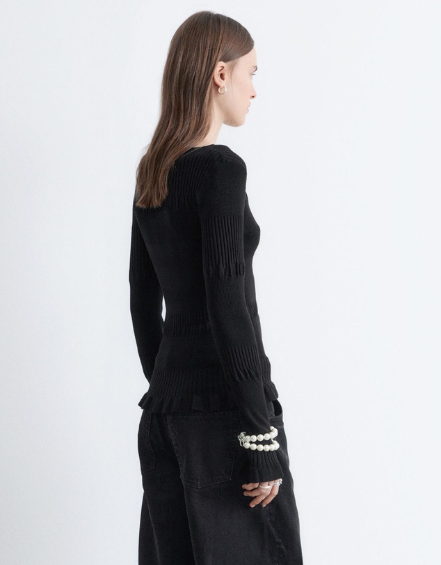 & Other Stories - Long-Sleeve Ribbed Top