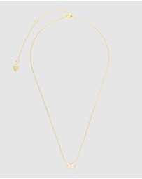 Wanderlust + Co - Butterfly Pearl & Gold Necklace