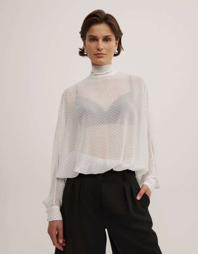 Witchery - Gather Hem High Neck Shirt