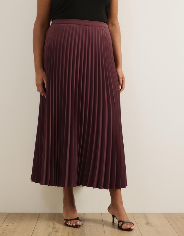 Atmos&Here Curvy - Evie Pleated Midi Skirt
