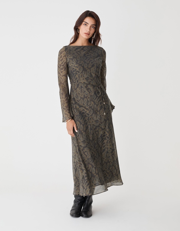 Forcast - Imogen Bias Tie Waist Dress