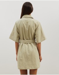Atmos&Here - Amy Cotton Drill Mini Shirt Dress