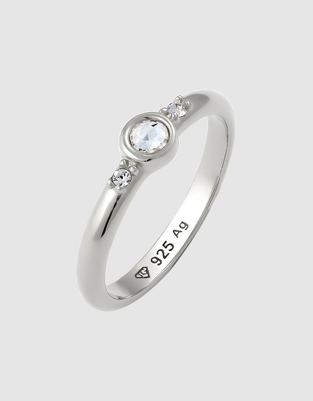 Elli Jewelry - Crystal Band Ring in 925 Silver