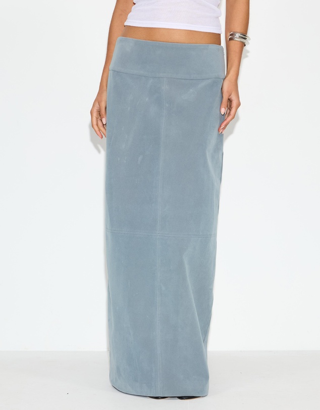 Dazie - Bailey Faux Suede Midi Skirt