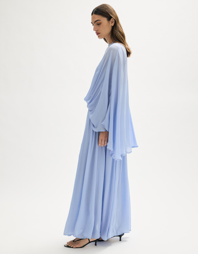 Minima Esenciales - Iva Draped Maxi Dress with Removable Lining