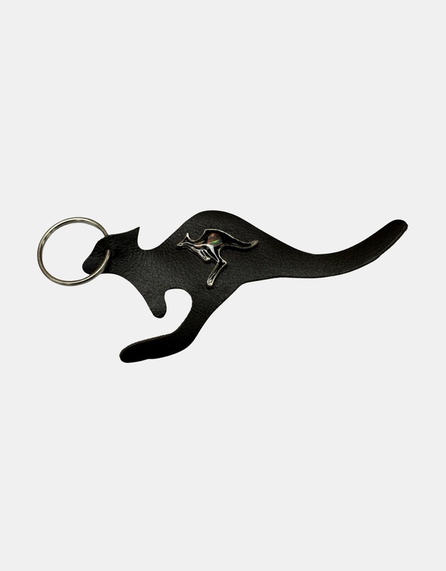 Jacaru - Jacaru 6419 Keyring Kangaroo Shape with Kangaroo opal