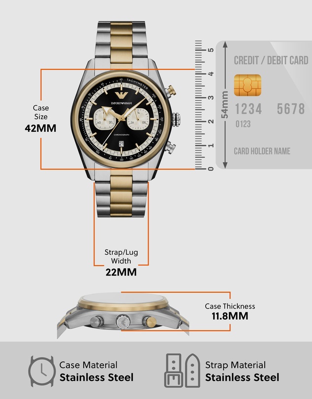 Emporio Armani - Multicolour Analogue-Chronograph Watch