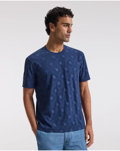 Calibre - Plush Terry Logo T-shirt Blue