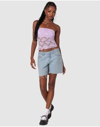 EDIKTED - Ballet Sheer Lace Tube Top