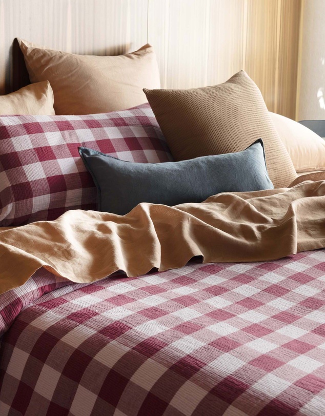 Bambury - Willow Layered Cotton Gingham Check Quilt Cover Set