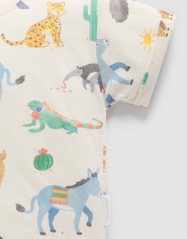 Purebaby - Animal Fiesta Relaxed Tee -Kids-Babies