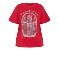 City Chic - Plus size Wild Beauty Tee - red