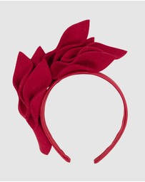 Max Alexander - Felt Red Winter Racing Fascinator