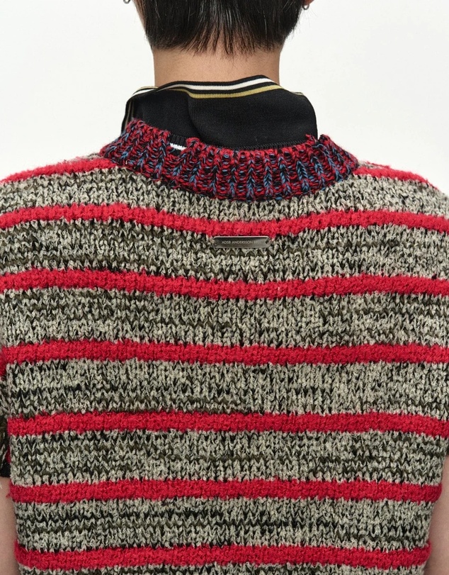 Andersson Bell - Fringe Stripe Wool Crew-Neck Vest