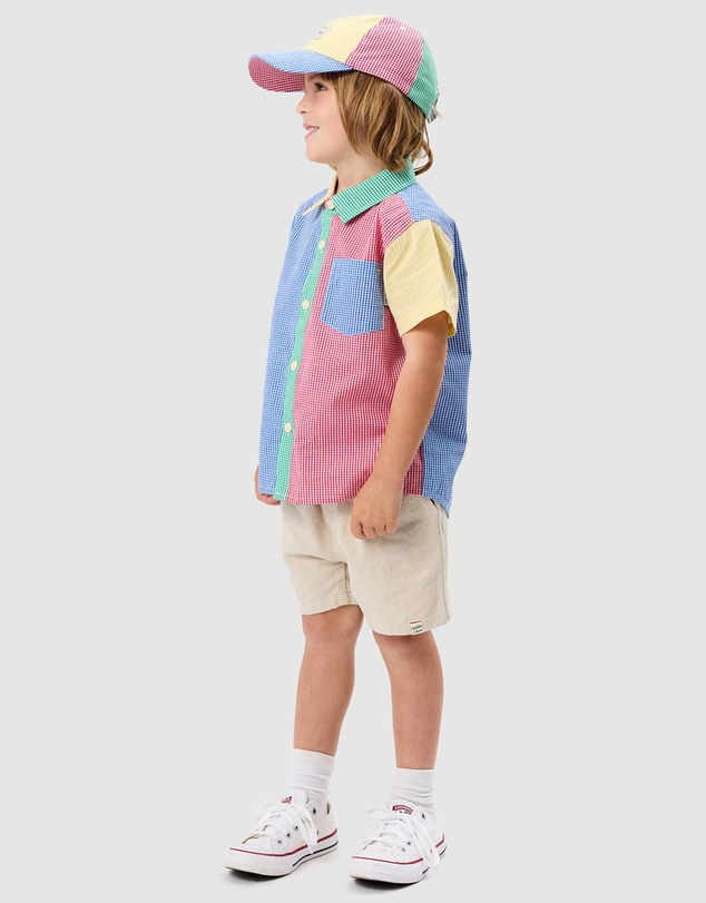 Goldie + Ace - Gingham Colour Block Cap - Babies-Kids