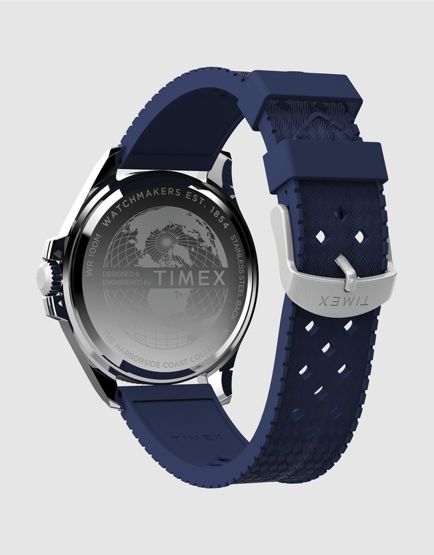 TIMEX - Harborside Coast 44mm Synthetic Rubber Strap Watch