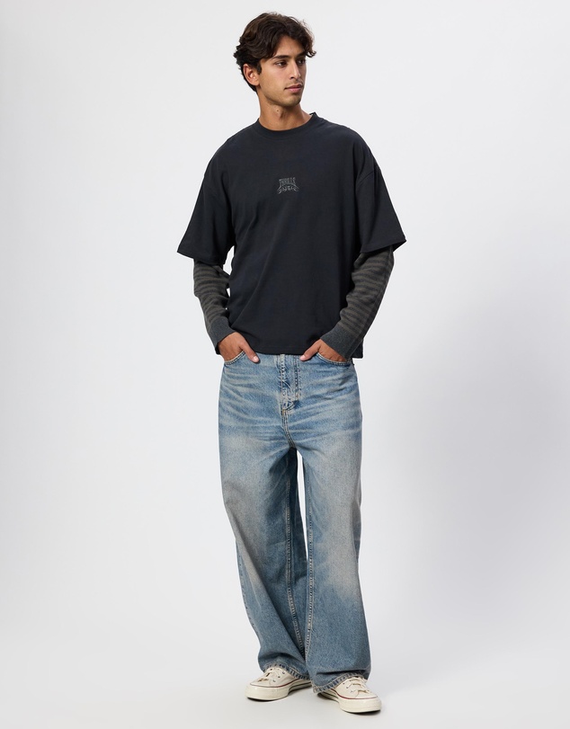 Thrills - What We Believe Layer Oversize Box Crop LS Tee