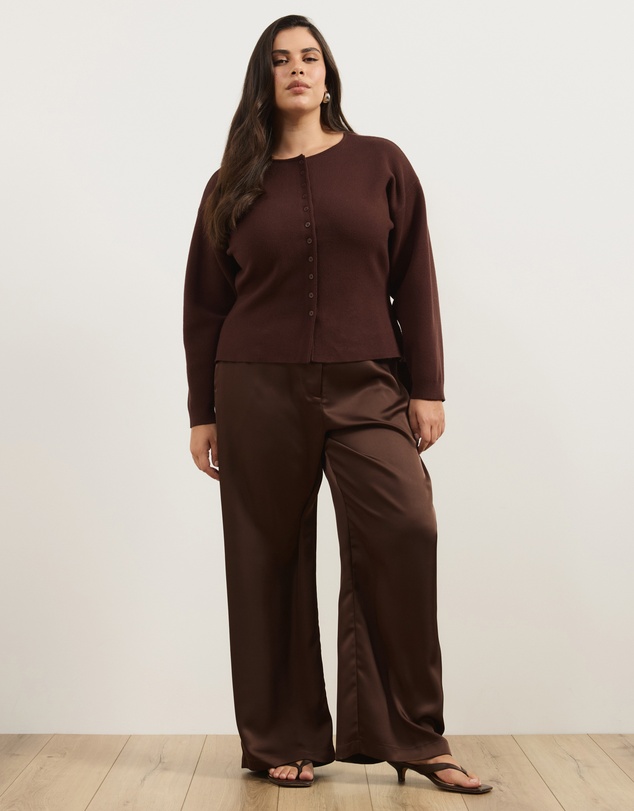 Atmos&Here Curvy - Safffy Satin Pants