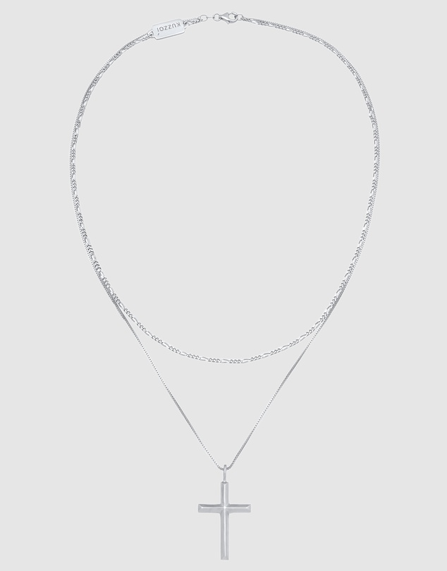 Kuzzoi - ICONIC EXCLUSIVE - Cross Pendant Necklace in 925 Sterling Silver