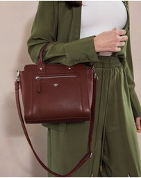 Pierre Cardin - Pierre Cardin Ladies Leather Mini Tote Crossbody Bag