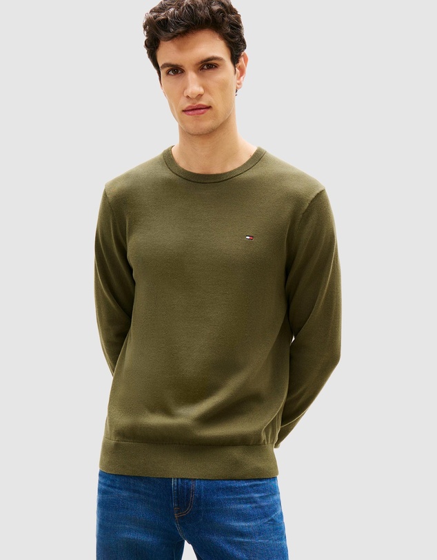 Tommy Hilfiger - Flag Embroidery Crew Neck Jumper