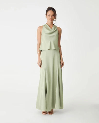 Forcast - Freya Satin Cowl Top