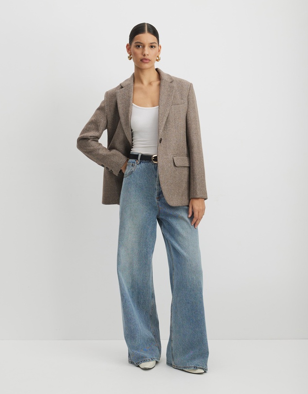 AERE - Opal Wool Blend Relaxed Blazer