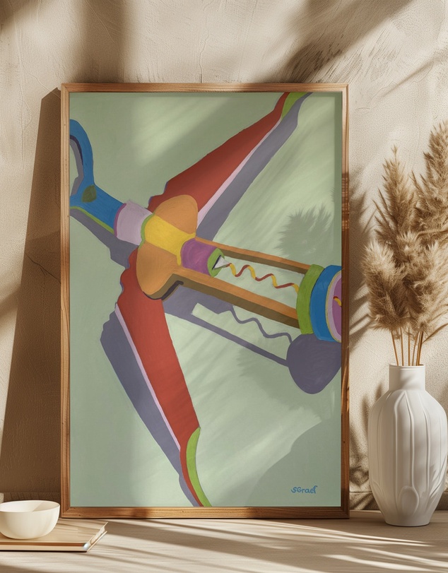 Olive et Oriel - Corkscrew by Sue Graef Art Print