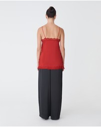 Forcast - Cleo Lace Trim Satin Camisole
