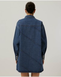 Calli - Stitch Denim Dress