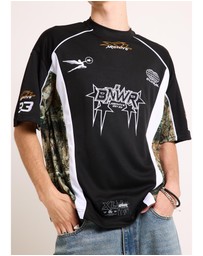 Black Noise White Rain - Xl Archive Jersey T-Shirt