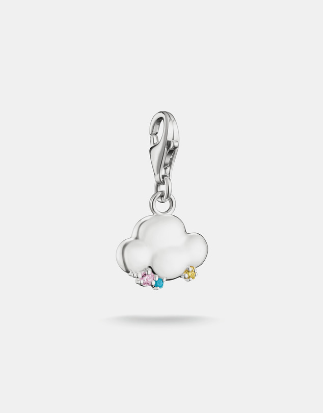 THOMAS SABO - Silver-Plated Rain Cloud Charm with Colourful Stones