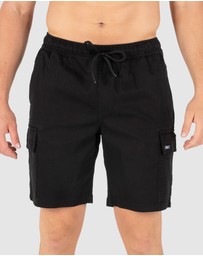 UNIT - UNIT Pivot Mens Elastic Waist Cargo Shorts