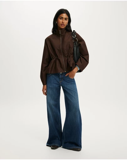 Cotton On - Leo Cinched Spray Jacket