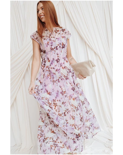 Petal & Pup - Livio Maxi Dress - Lilac Floral