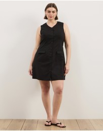 Atmos&Here Curvy - Juno Tailored Linen Blend Mini Dress