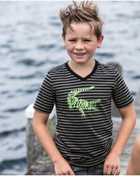 TYGO&vito - Organic Stripe Crocodile T-Shirt - Kids-Teens