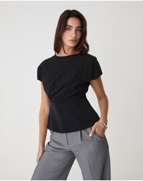 Forcast - Bonnie Gathered Peplum Top