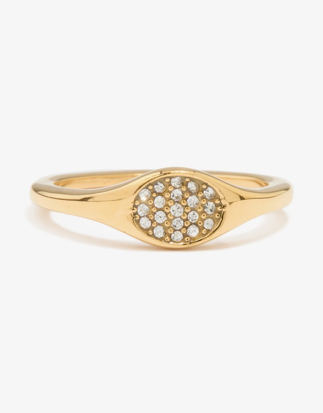 Lovisa - Waterproof Gold Plated Stainless Steel Diamante Circle Ring