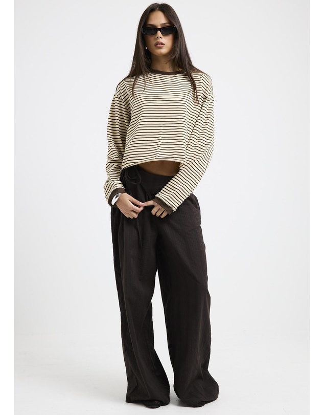 Subtitled - Long Sleeve Stripe Top