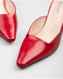 RAID - Miko kitten heeled mules in Red