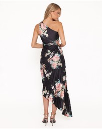 Petal & Pup - Kleo One Shoulder Maxi Dress - Black Floral