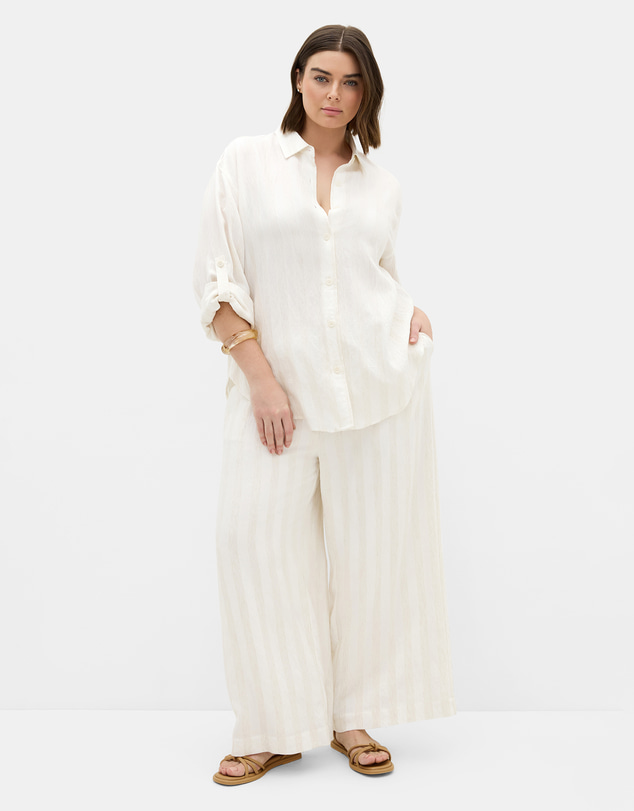 City Chic - Sundaze Stripe Wide Leg Pant