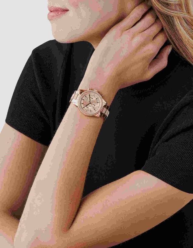 Michael Kors - Ritz Rose Gold-Tone Chronograph Watch
